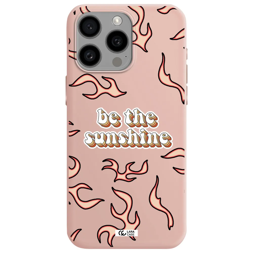Be The Sunshine Apple Iphone 15 Pro max Silicone pastel pink Case