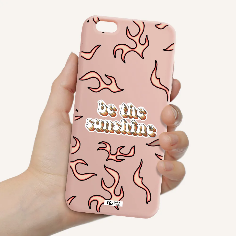 Be The Sunshine Apple iPhone 6 plus Silicone pastel pink Case