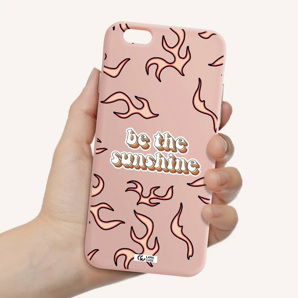Be The Sunshine Apple iPhone 6 Silicone pastel pink Case