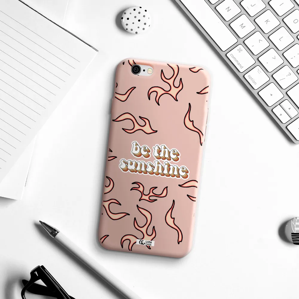 Be The Sunshine Apple iPhone 6 Silicone pastel pink Case