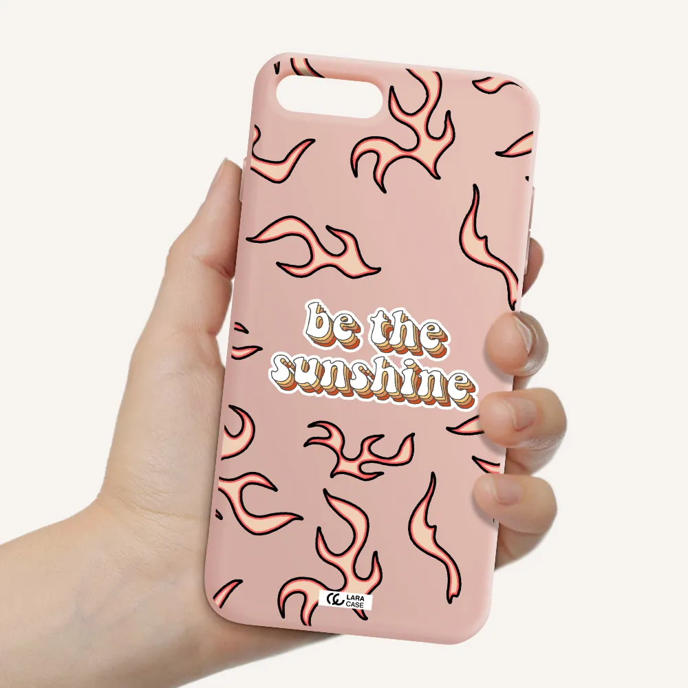 Be The Sunshine Apple iPhone 8 plus Silicone pastel pink Case