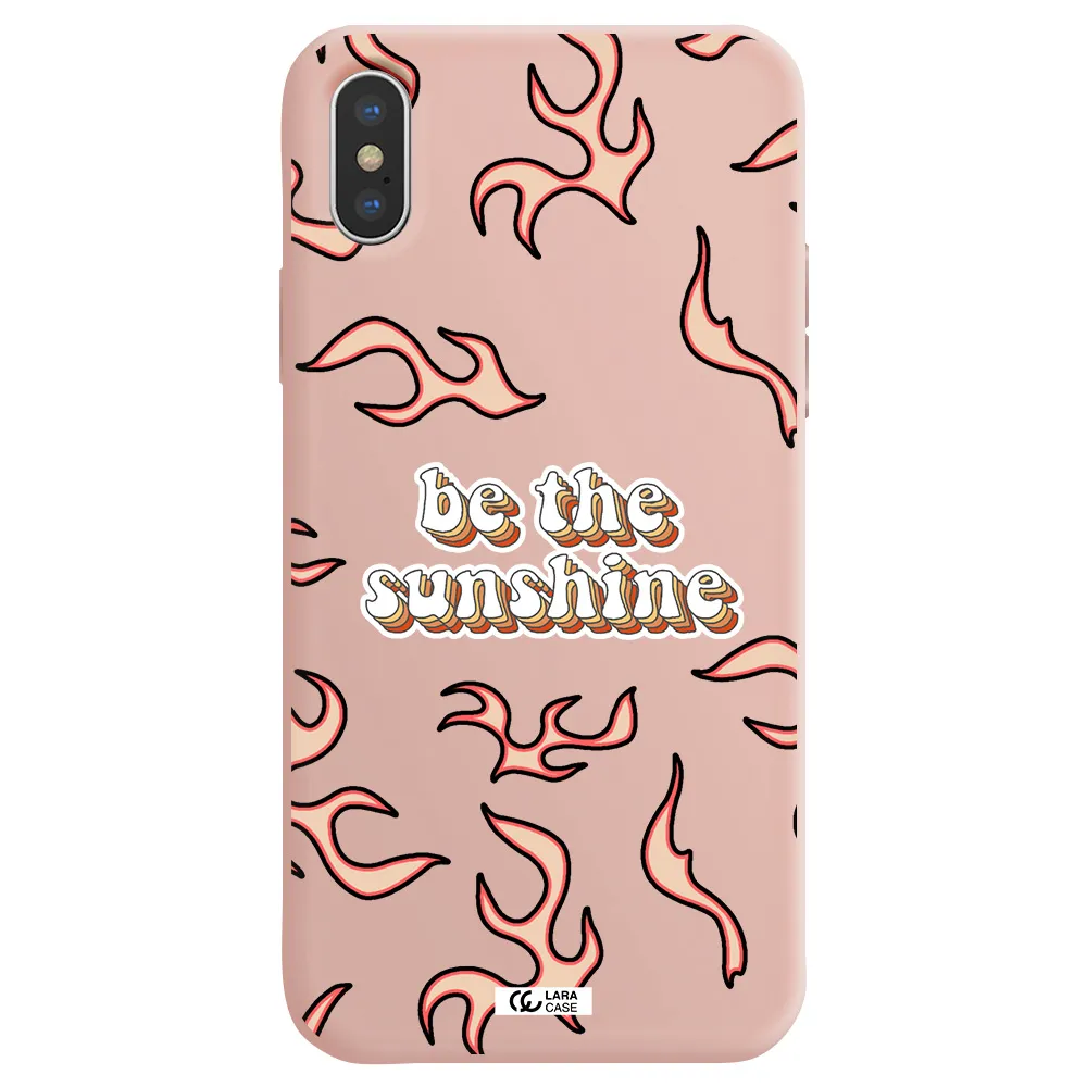 Be The Sunshine Apple iPhone X Silicone pastel pink Case