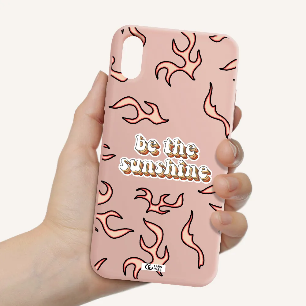 Be The Sunshine Apple iPhone X Silicone pastel pink Case
