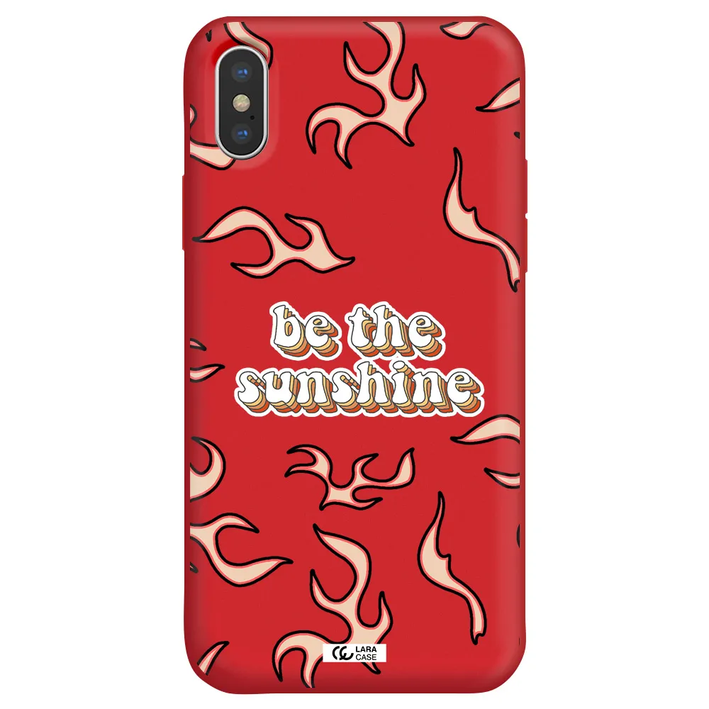 Be The Sunshine Apple iPhone XS Silicone Imperial Red Case