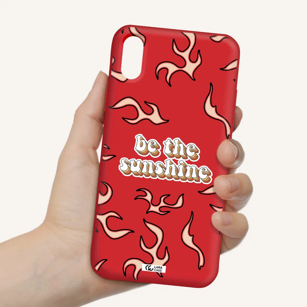 Be The Sunshine Apple iPhone XS Silicone Imperial Red Case
