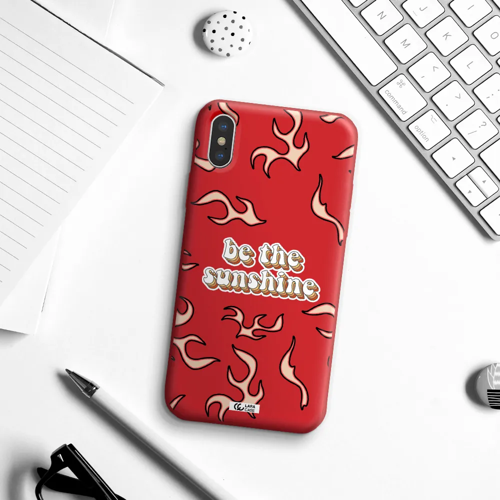 Be The Sunshine Apple iPhone XS Silicone Imperial Red Case