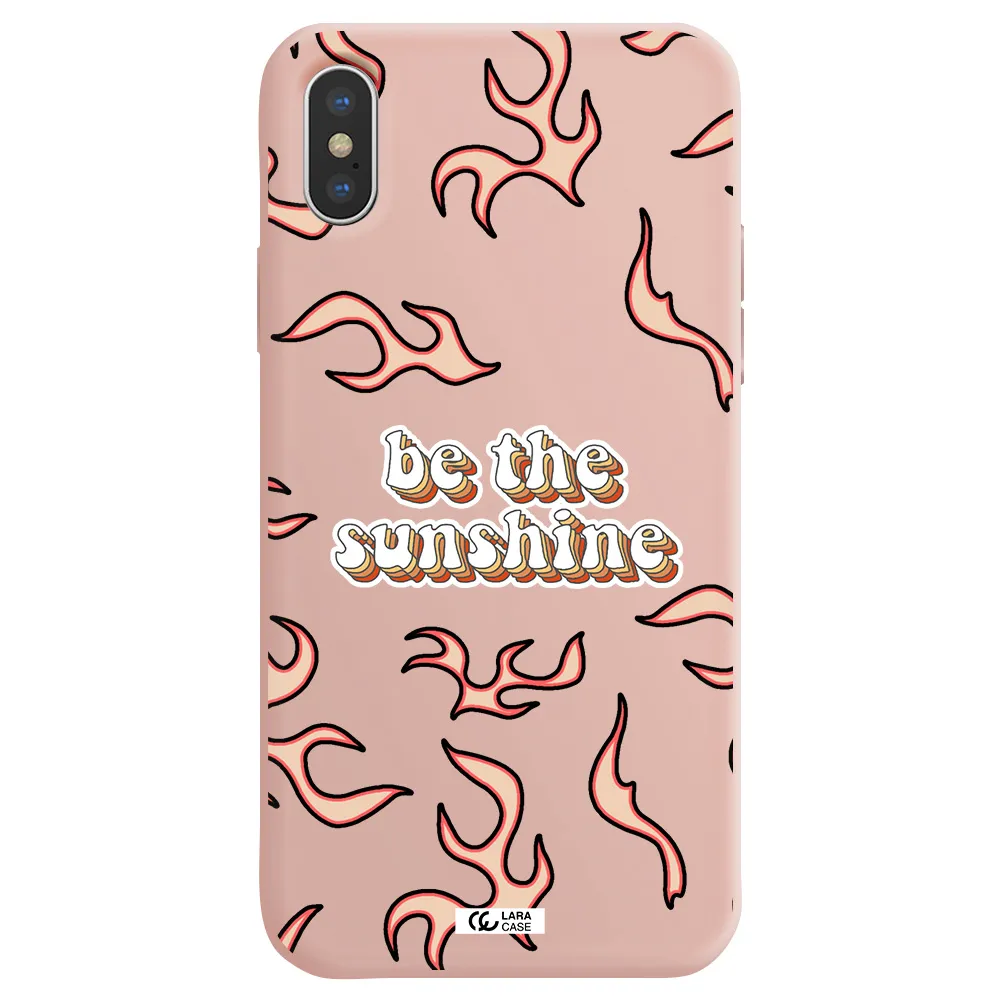 Be The Sunshine Apple iPhone XS Silicone pastel pink Case