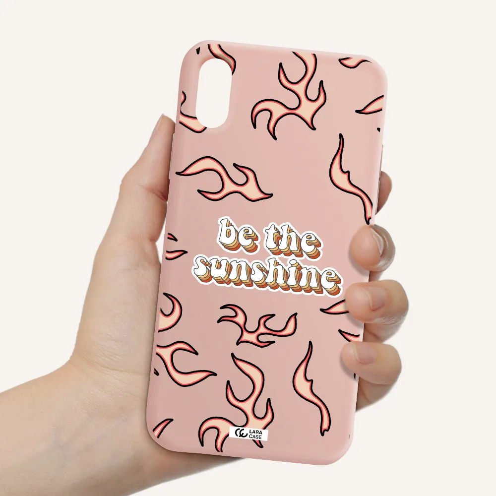 Be The Sunshine Apple iPhone XS Silicone pastel pink Case