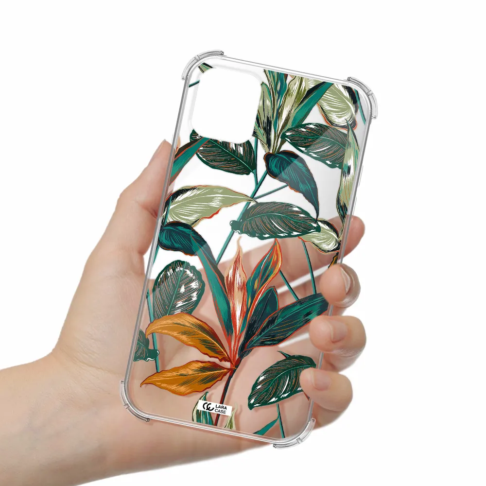 Colorful Tropical Leaves Apple iPhone 11 Clear PC Case