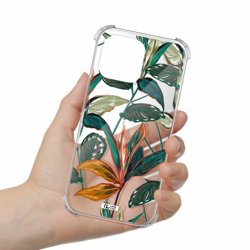 Colorful Tropical Leaves Apple Iphone 16 Pro Max Clear Pc Case