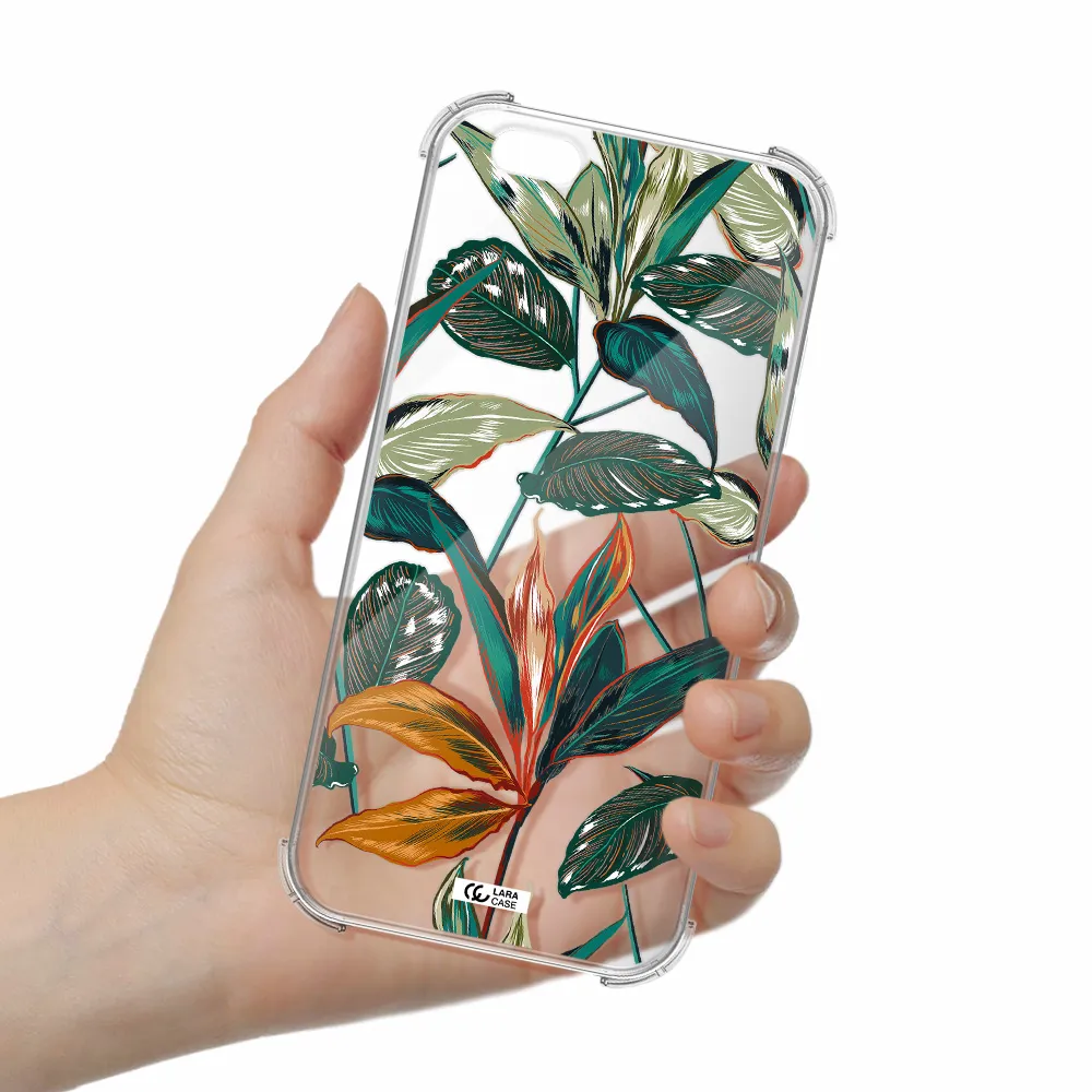 Colorful Tropical Leaves Apple iPhone 6 plus Clear PC Case