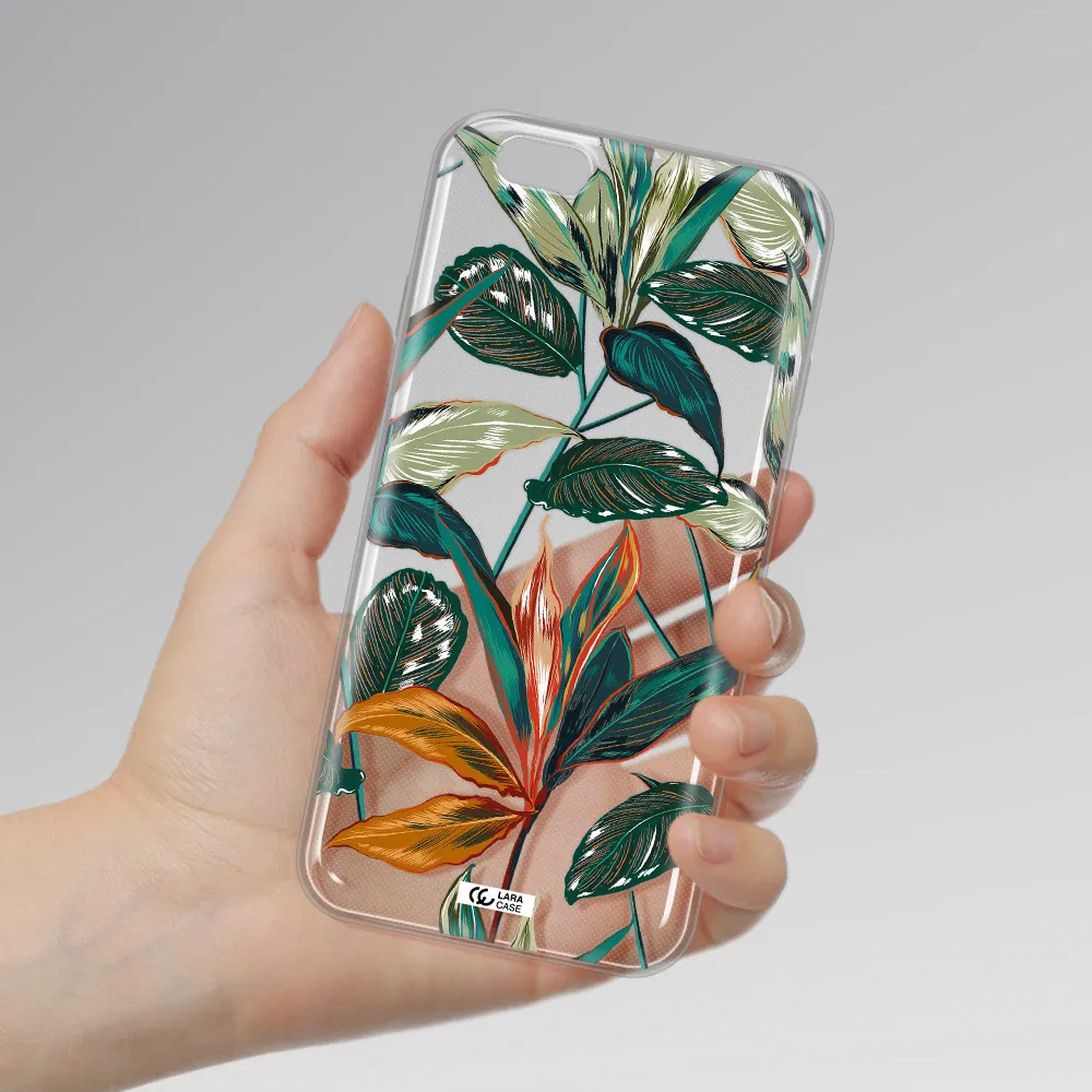 Colorful Tropical Leaves Apple iPhone 6 plus Clear TPU Case