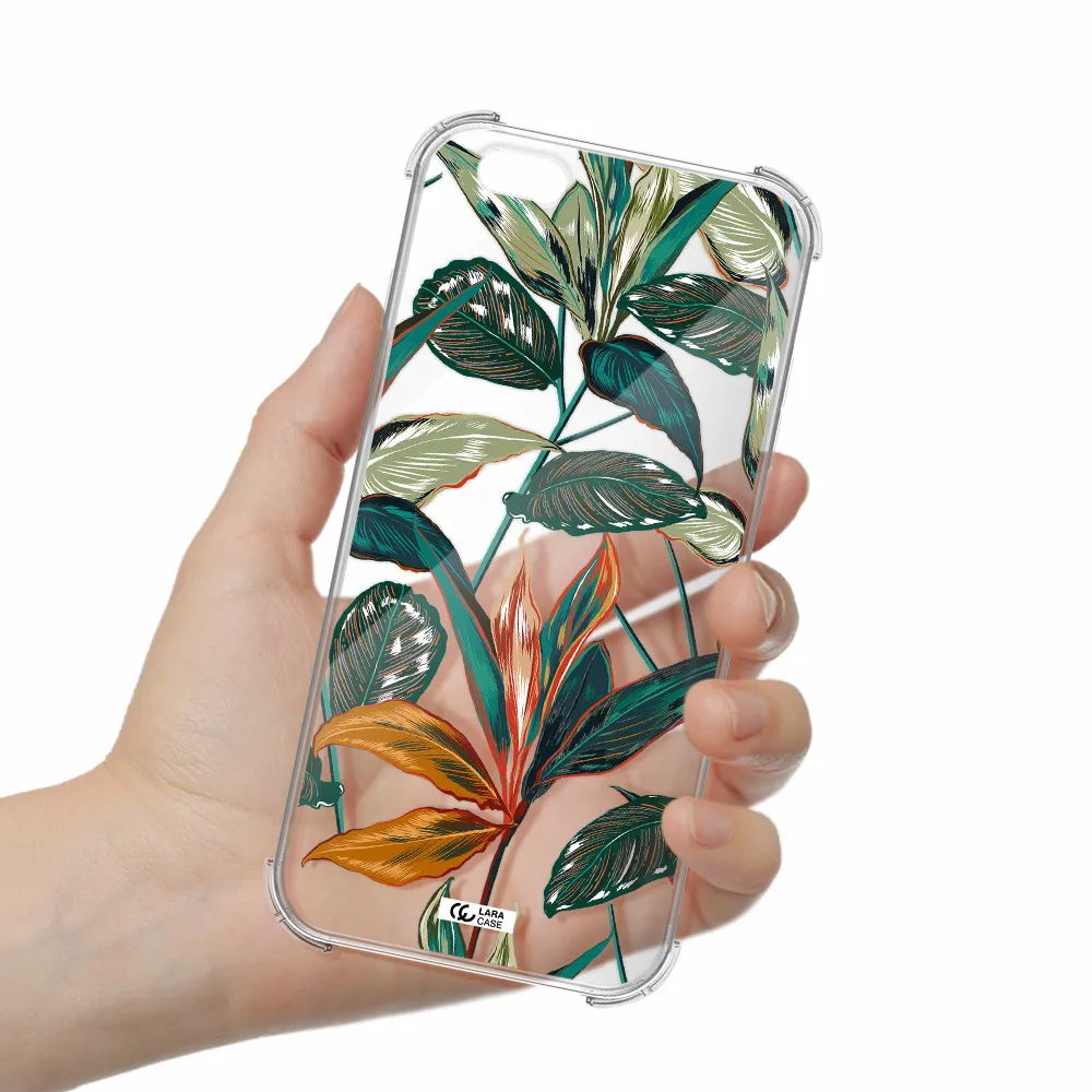Colorful Tropical Leaves Apple iPhone 6 s plus Clear PC Case