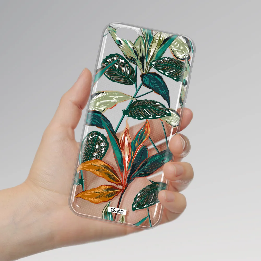 Colorful Tropical Leaves Apple iPhone 6 s plus Clear TPU Case