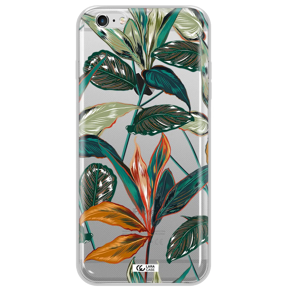 Colorful Tropical Leaves Apple iPhone 6S Clear TPU Case