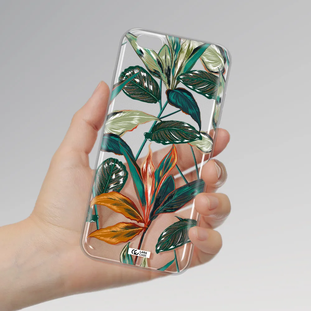Colorful Tropical Leaves Apple iPhone 6S Clear TPU Case