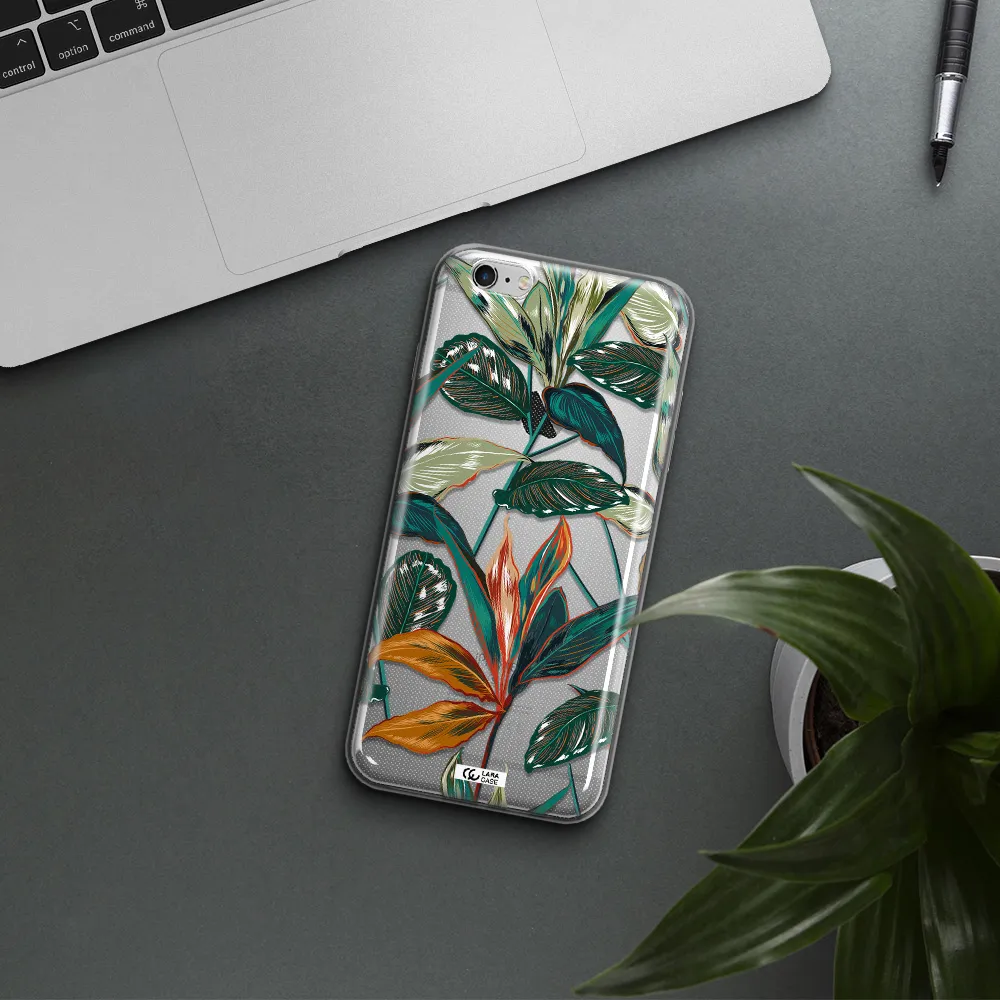 Colorful Tropical Leaves Apple iPhone 6S Clear TPU Case