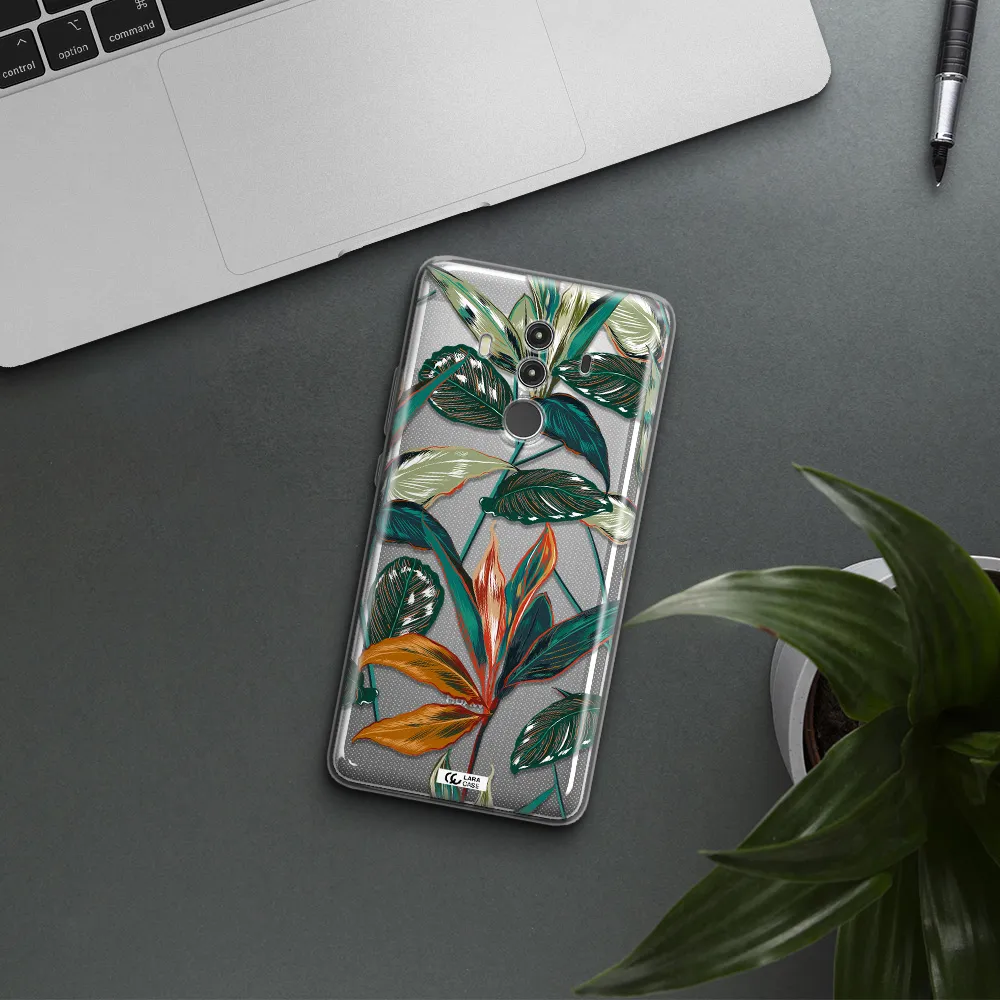 Colorful Tropical Leaves Huawei Mate 10 Clear TPU Case