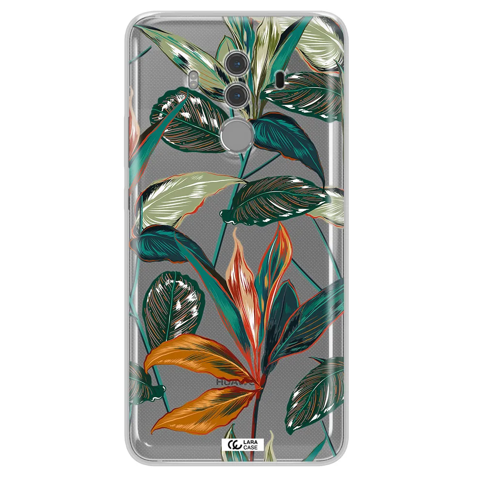 Colorful Tropical Leaves Huawei Mate 10 Pro Clear TPU Case