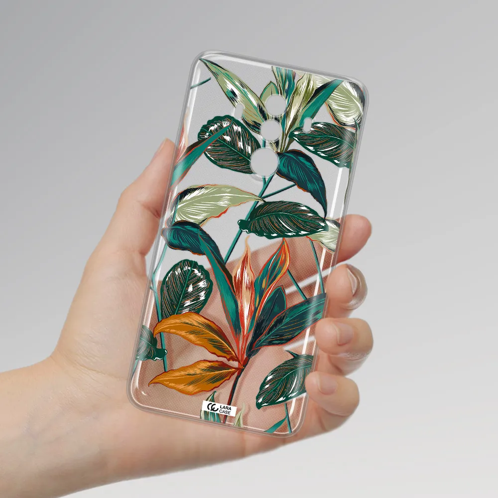 Colorful Tropical Leaves Huawei Mate 10 Pro Clear TPU Case