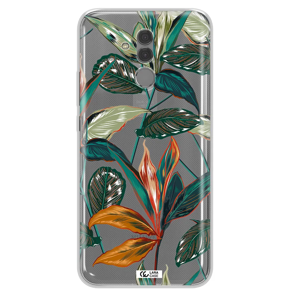 Colorful Tropical Leaves Huawei Mate 20 Lite Clear TPU Case