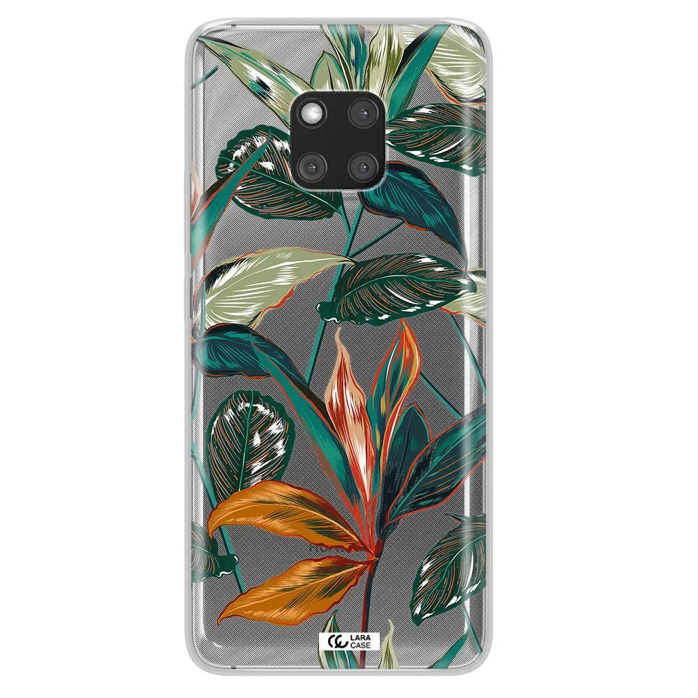 Colorful Tropical Leaves Huawei Mate 20 Pro Clear TPU Case