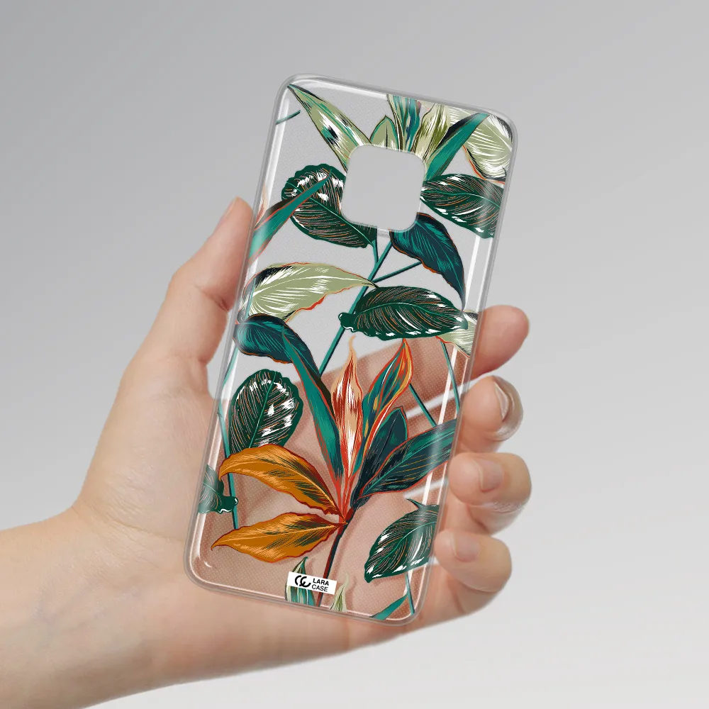 Colorful Tropical Leaves Huawei Mate 20 Pro Clear TPU Case
