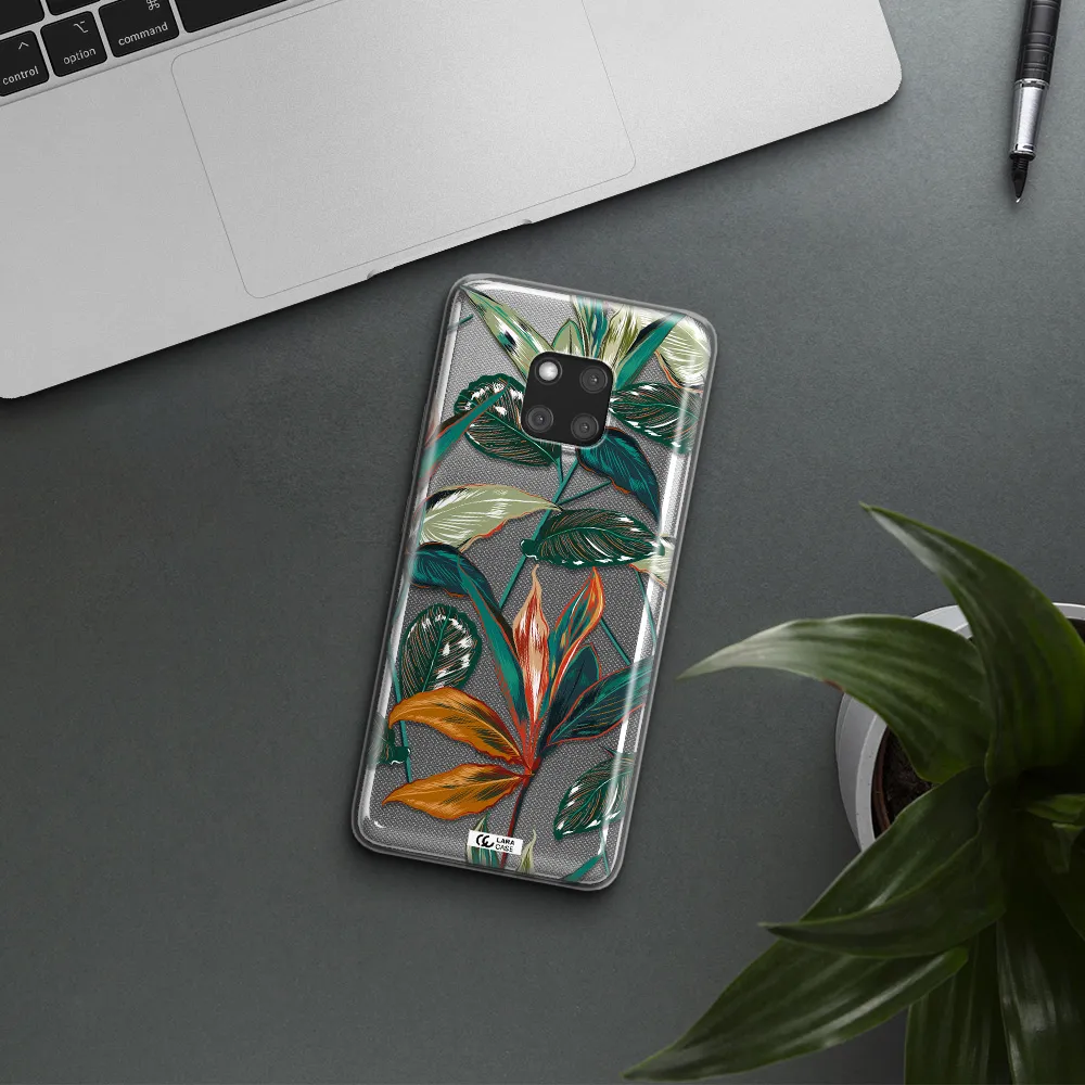 Colorful Tropical Leaves Huawei Mate 20 Pro Clear TPU Case