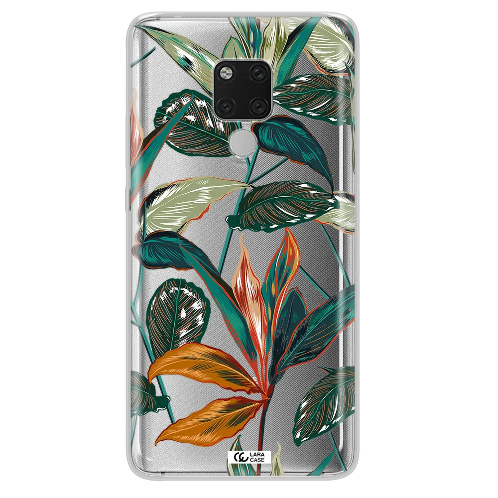 Colorful Tropical Leaves Huawei Mate 20X Clear TPU Case