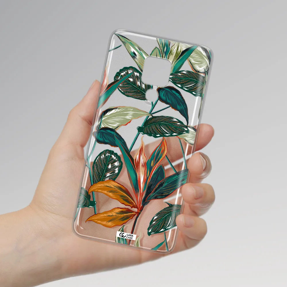 Colorful Tropical Leaves Huawei Mate 20X Clear TPU Case