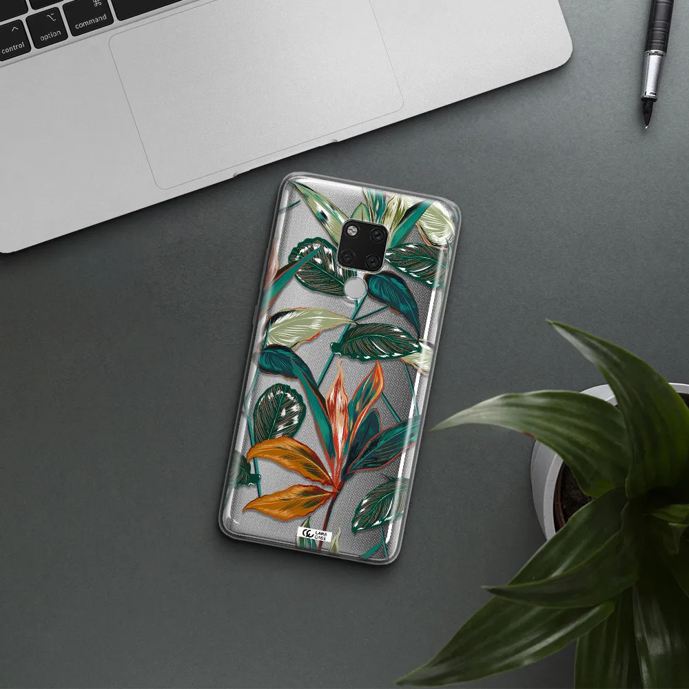 Colorful Tropical Leaves Huawei Mate 20X Clear TPU Case