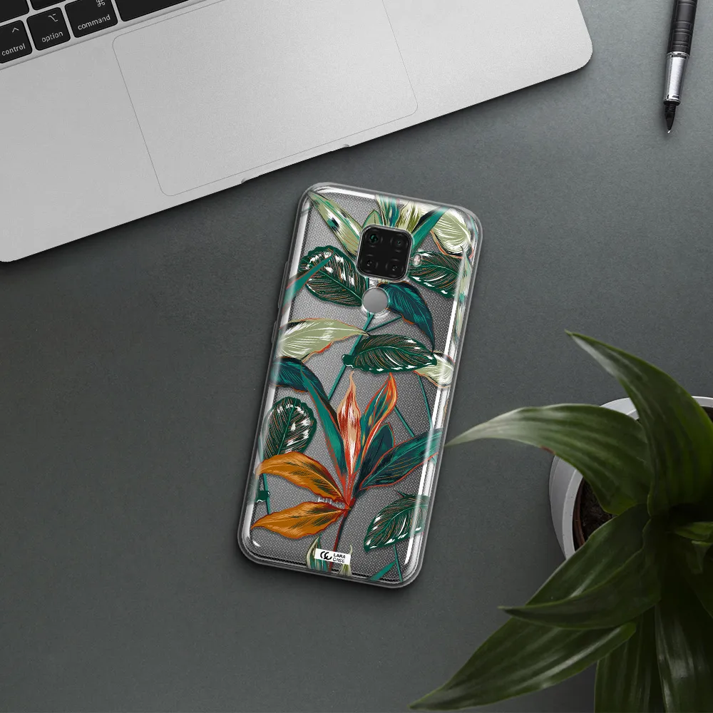 Colorful Tropical Leaves Huawei Mate 30 Lite Clear TPU Case