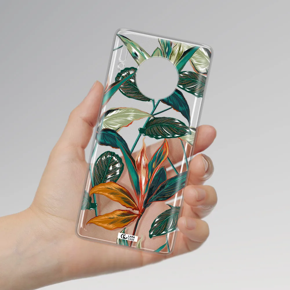 Colorful Tropical Leaves Huawei Mate 30 Pro Clear TPU Case