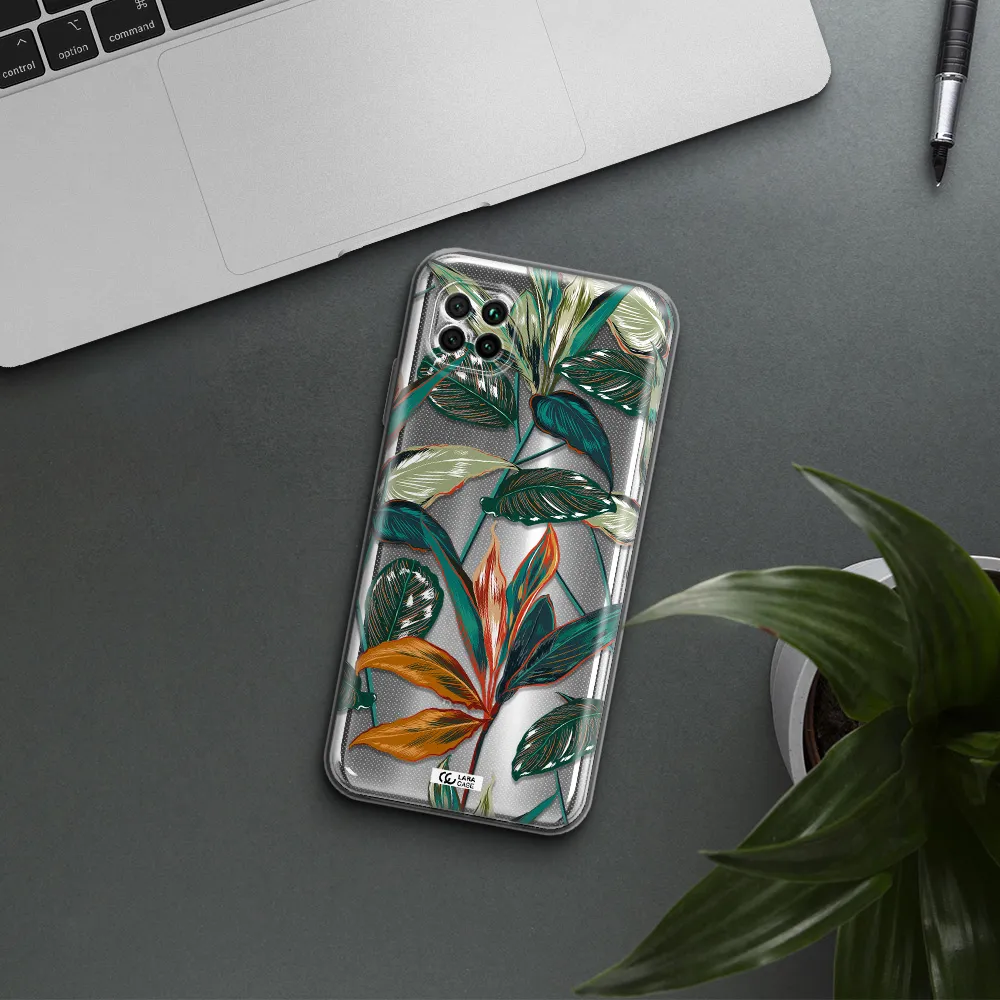 Colorful Tropical Leaves Huawei Nova 7I Clear Tpu Case