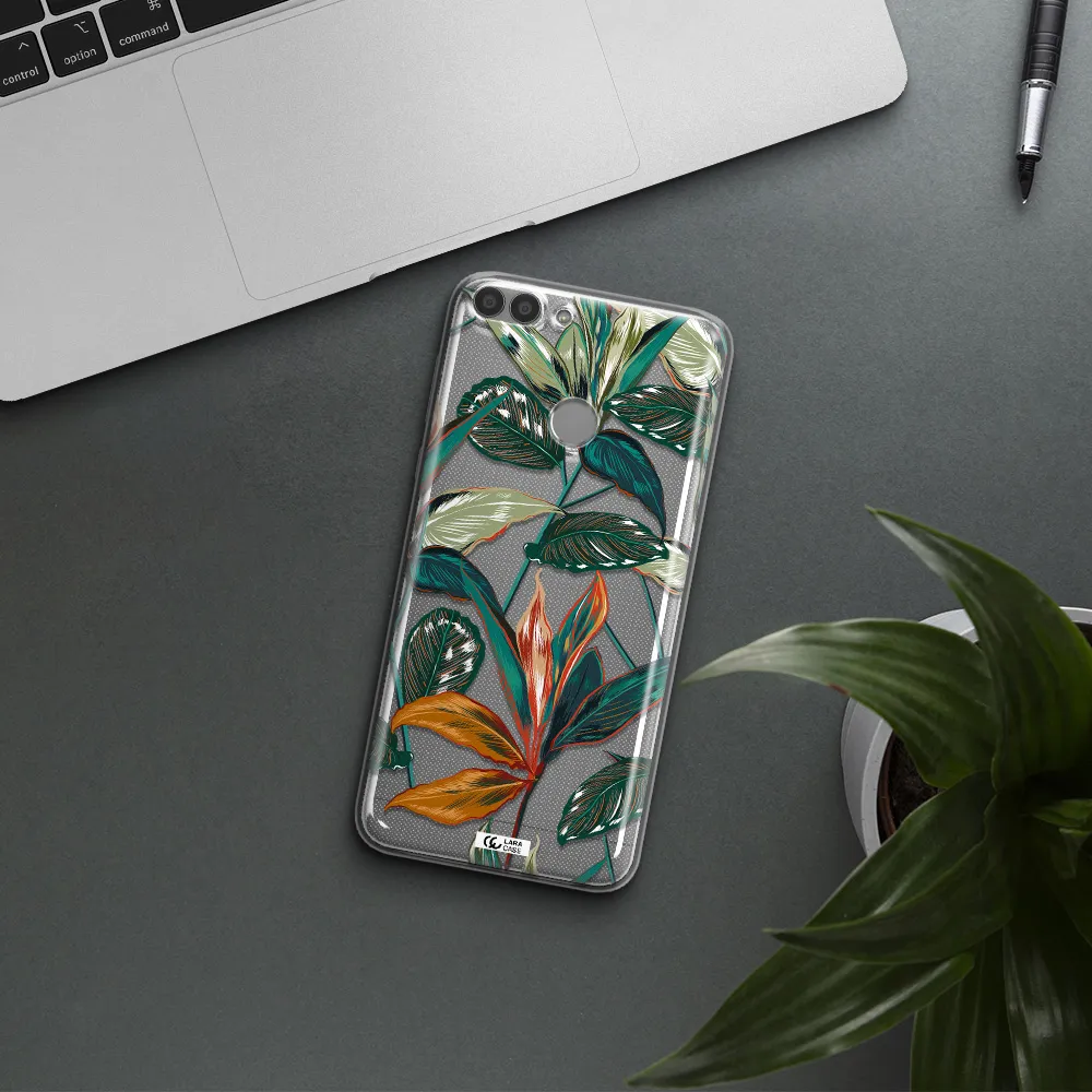 Colorful Tropical Leaves Huawei P Smart 2017 Clear TPU Case