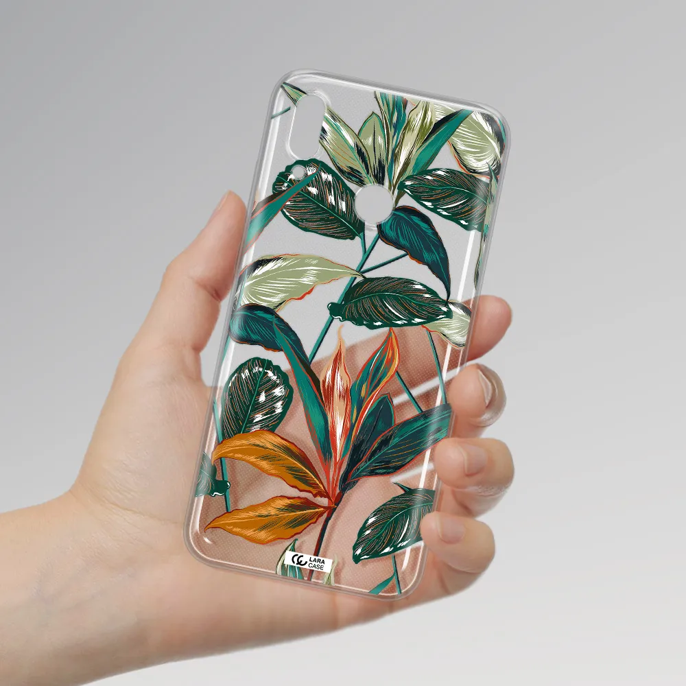 Colorful Tropical Leaves Huawei P Smart 2019 Clear TPU Case