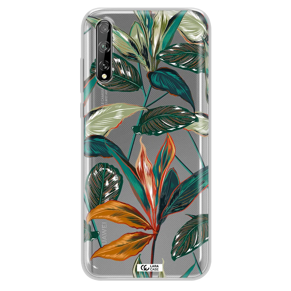 Colorful Tropical Leaves Huawei P Smart S Clear TPU Case