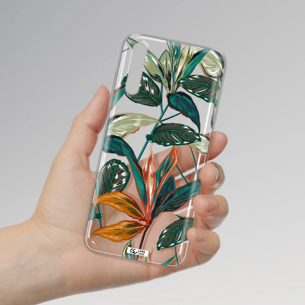Colorful Tropical Leaves Huawei P Smart S Clear TPU Case