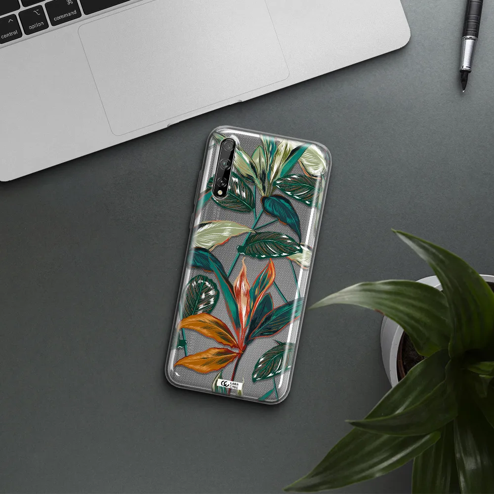 Colorful Tropical Leaves Huawei P Smart S Clear TPU Case