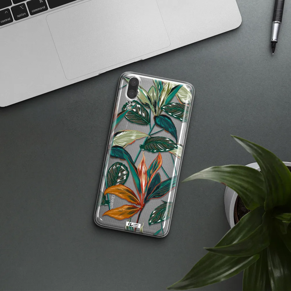 Colorful Tropical Leaves Huawei P20 Clear TPU Case