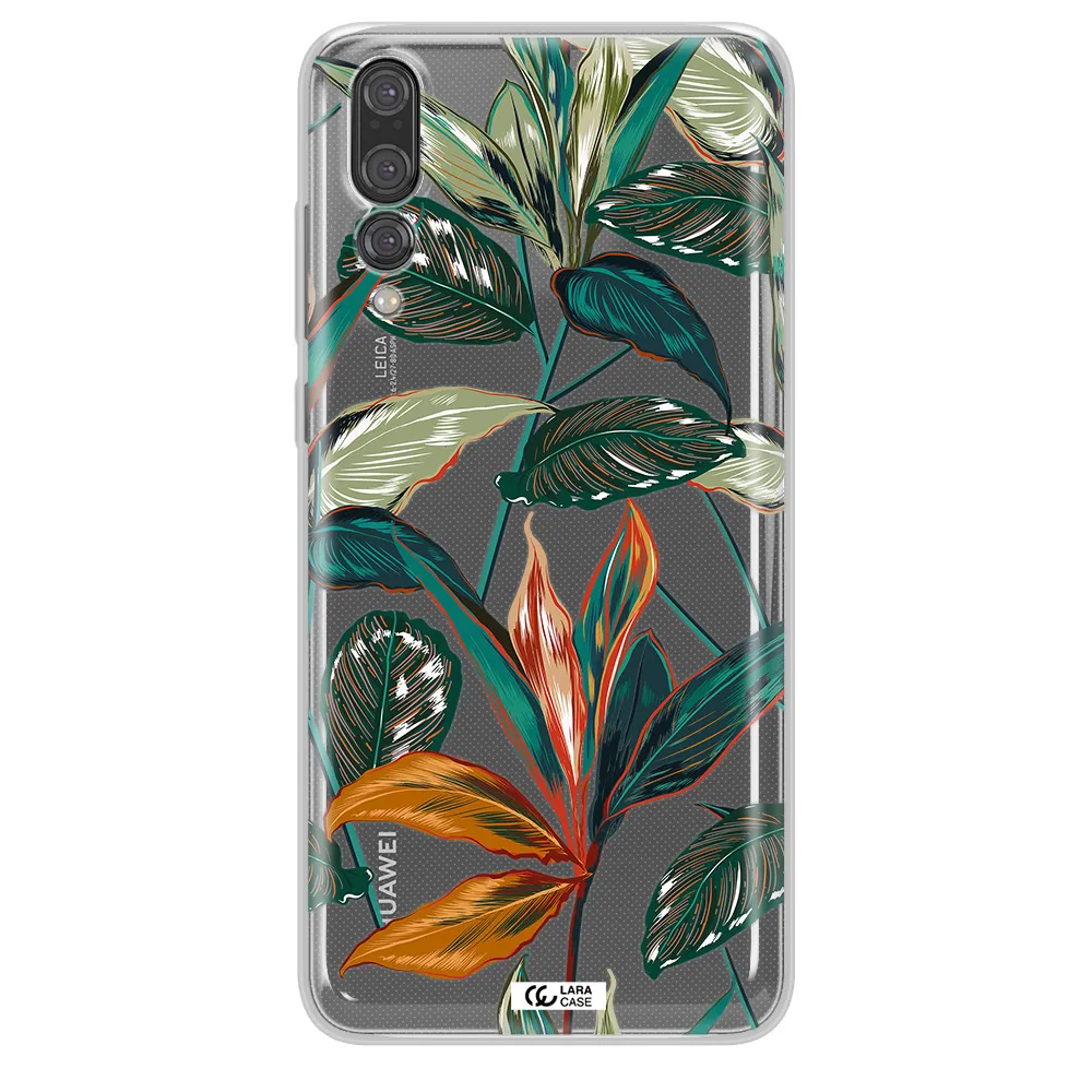 Colorful Tropical Leaves Huawei P20 Pro Clear TPU Case