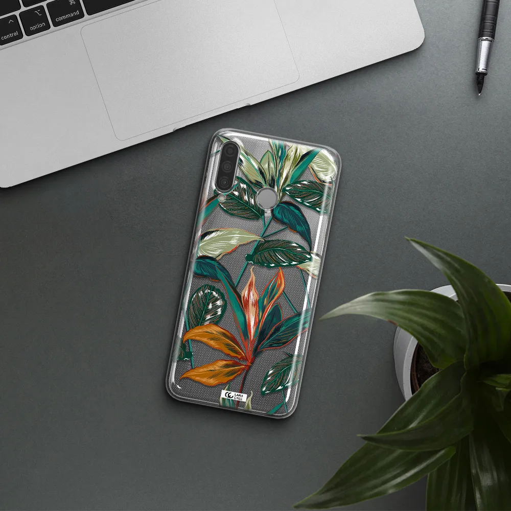 Colorful Tropical Leaves Huawei P30 Lite Clear TPU Case
