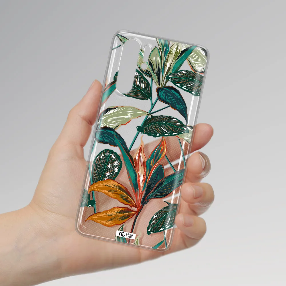 Colorful Tropical Leaves Huawei P30 Pro Clear TPU Case