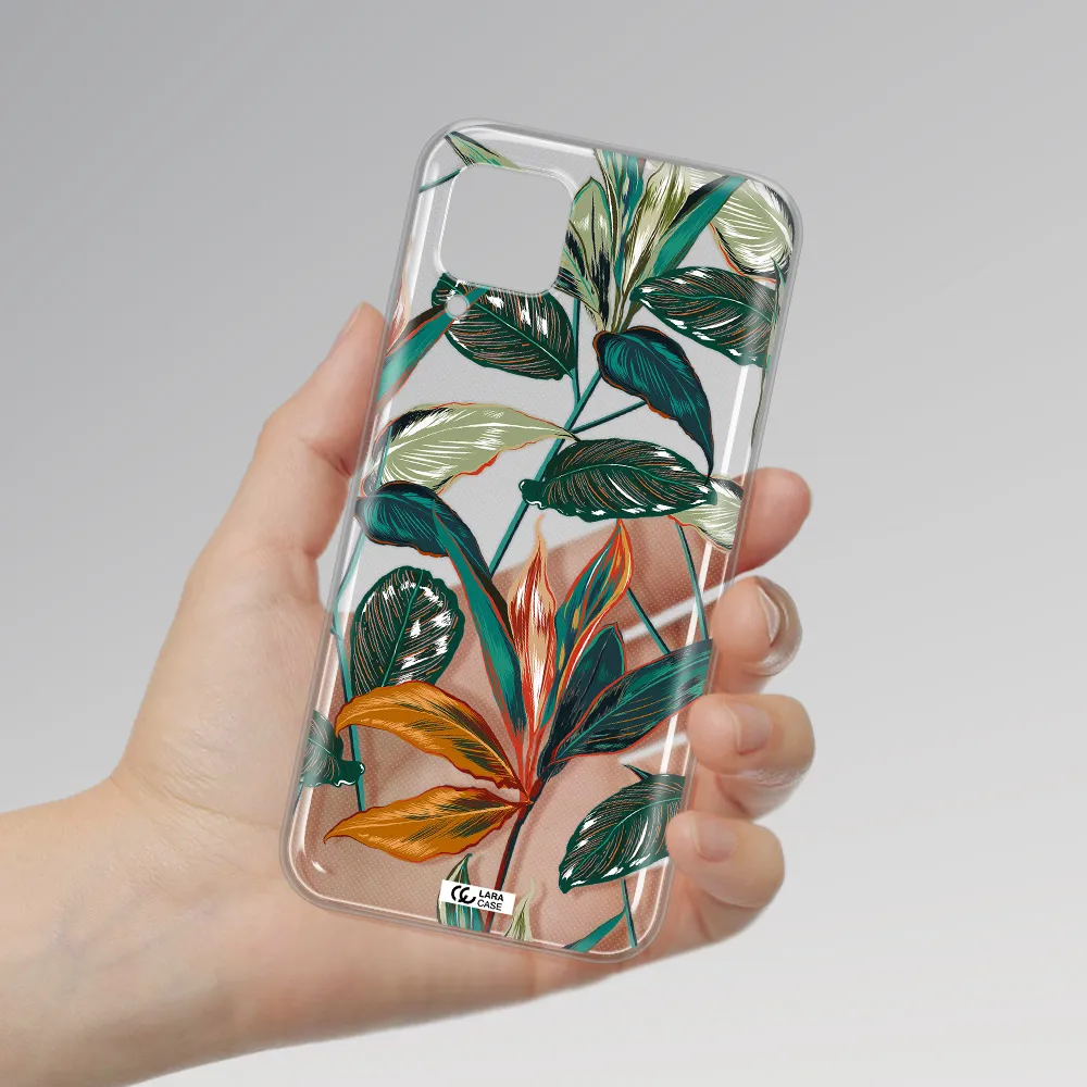 Colorful Tropical Leaves Huawei P40 Lite Clear TPU Case
