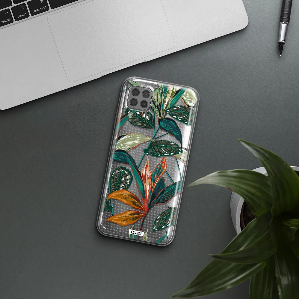 Colorful Tropical Leaves Huawei P40 Lite Clear TPU Case