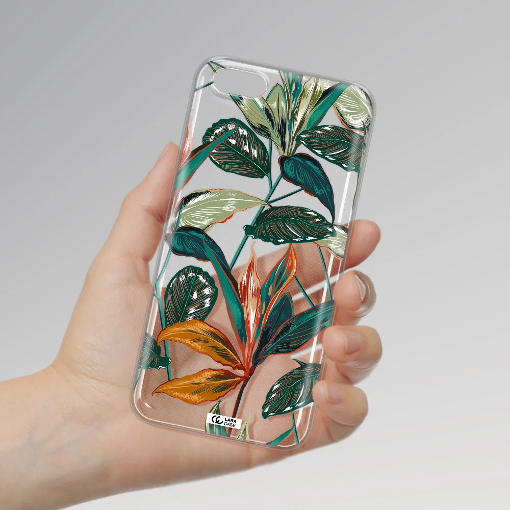 Colorful Tropical Leaves Huawei Y5 2018 Clear TPU Case