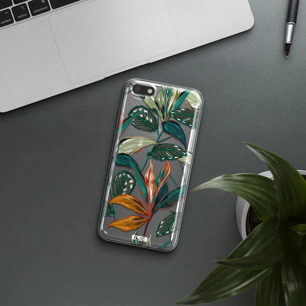 Colorful Tropical Leaves Huawei Y5 2018 Clear TPU Case