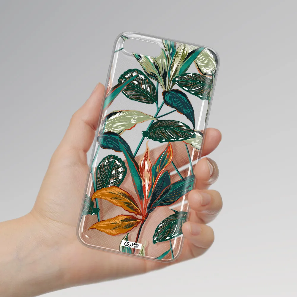 Colorful Tropical Leaves Huawei Y6 2018 Clear TPU Case