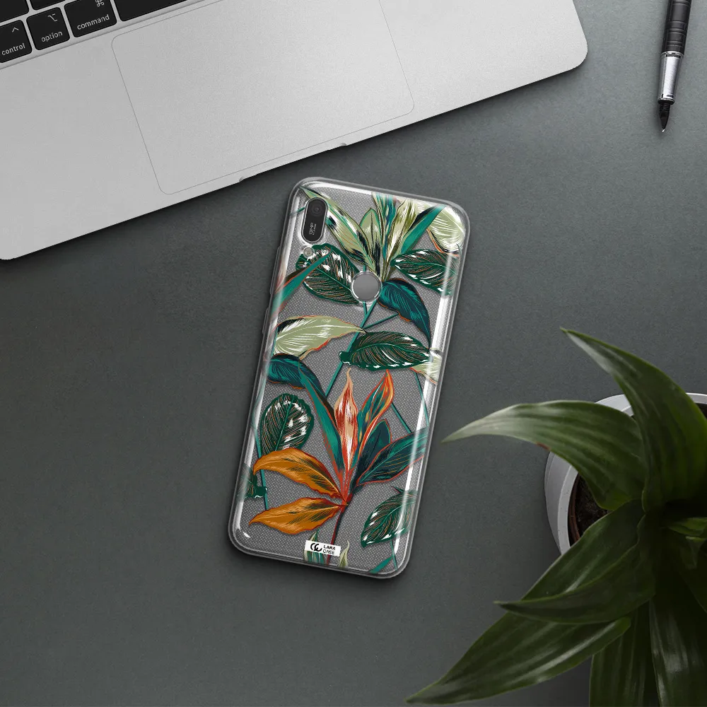 Colorful Tropical Leaves Huawei Y6 2019 Clear TPU Case