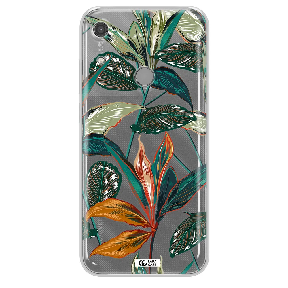 Colorful Tropical Leaves Huawei Y6S Clear TPU Case